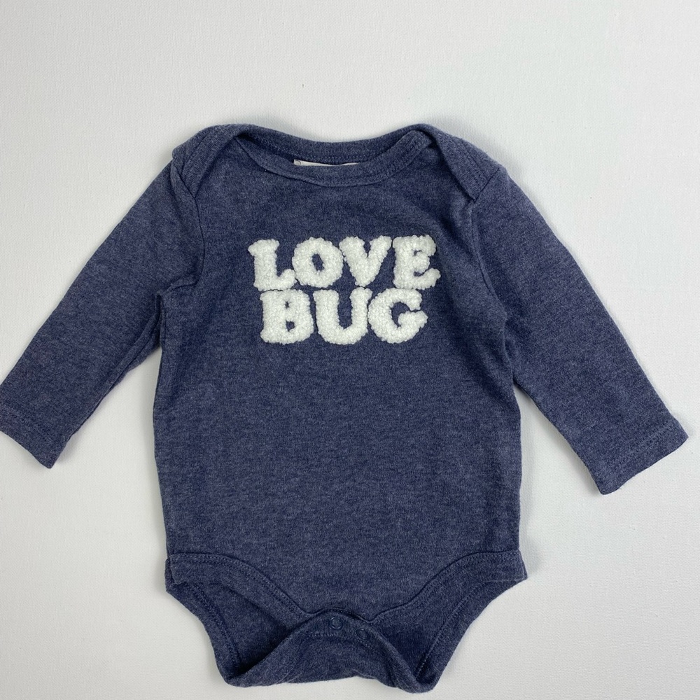 Rabbit + Bear by Emily & Oliver Love Bug Organic Cotton Bodysuit size 3-6M